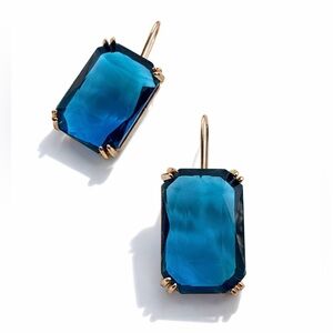 Blue Crystal Drop Earrings